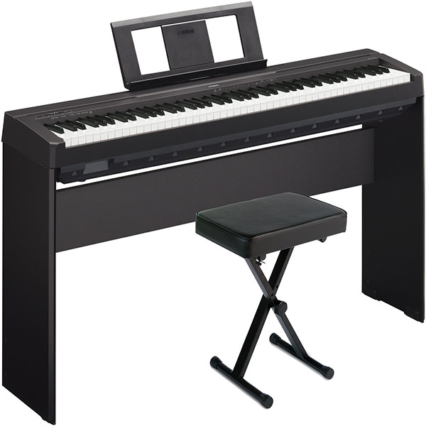modèle 3D de Piano numérique Yamaha P45 monté sur pied